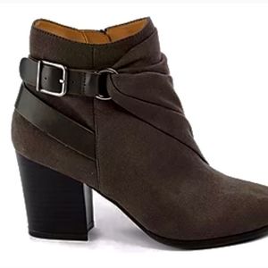 Andrew Geller Kate Faux Suede Brown Booties Size 11M